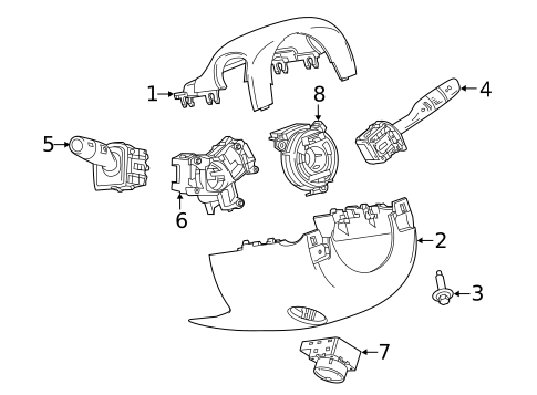 Shroud, Switches & Levers for 2022 Cadillac XT4 #0