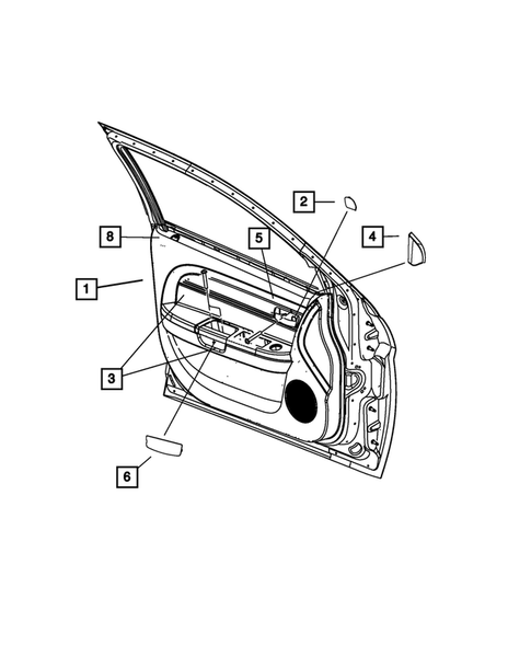 Door Trim Panels-Front and Rear for 2012 Chrysler 200 #0