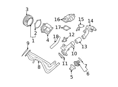 Water Pump for 2007 Volvo XC90 #0