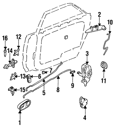 Rear Door for 1996 INFINITI Q45 #0