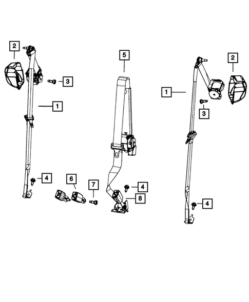 Seat Belts for 2019 Jeep Grand Cherokee #1