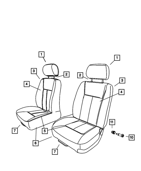 Front Seats - First Row for 2008 Dodge Dakota #7