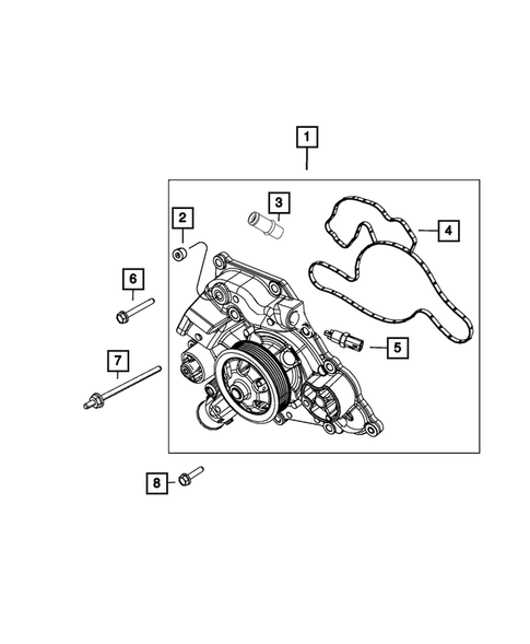 Water Pump and Related Parts for 2013 Dodge Durango #0