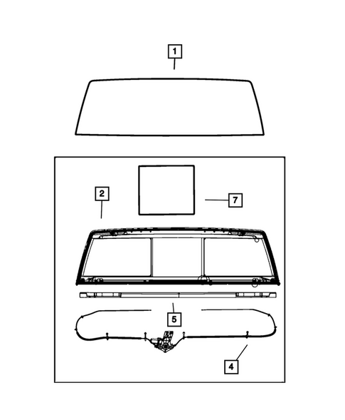 Glass and Interior Rearview Mirror for 2023 Ram 1500 Classic #0