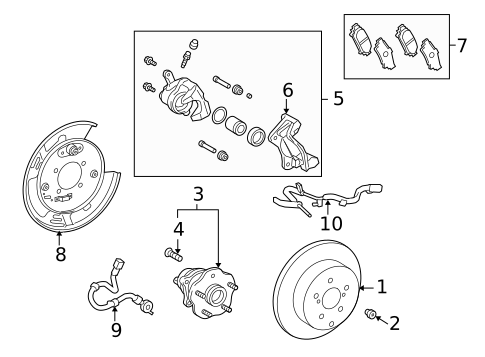 Rear Brakes for 2010 Lexus RX450h #1