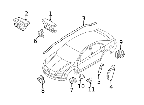 Air Bag Components for 2008 Mercury Milan #0