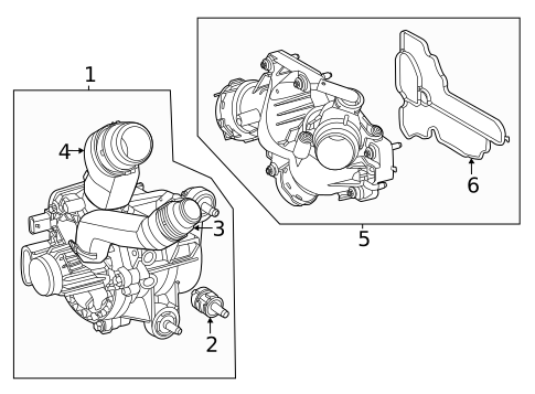 Water Pump for 2025 Mercedes-Benz GLC350e #1