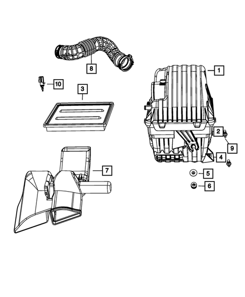 Air Cleaner for 2009 Chrysler Sebring #1