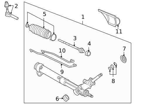 Steering Gear & Linkage for 2005 Chevrolet Uplander #0