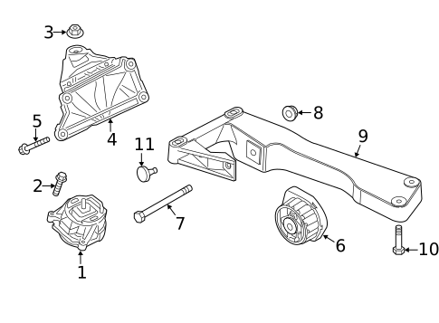 Engine & Trans Mounting for 2015 BMW 335i #1