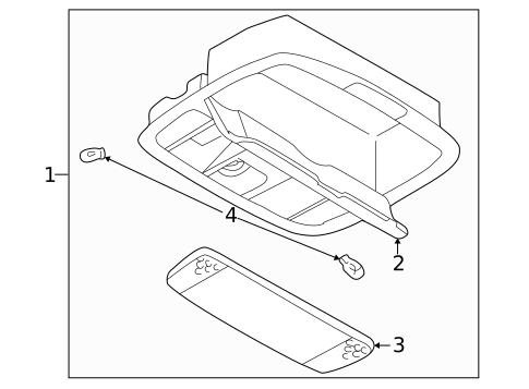 Overhead Console for 2001 Mazda 626 #1
