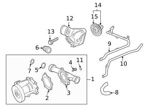 Water Pump for 1999 Saab 9-3 #0