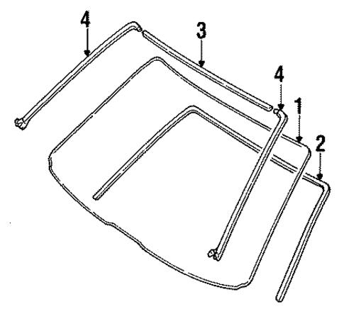 Glass - Windshield for 1995 Mitsubishi Diamante #0