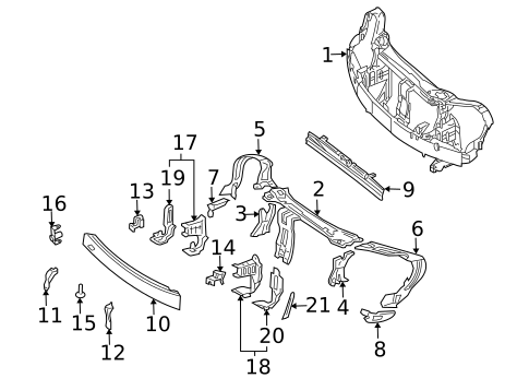 Radiator Support for 2008 Mercedes-Benz CLK 63 AMG® #0