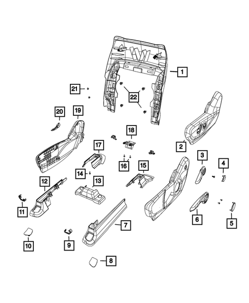 Front Seats - Adjusters, Recliners, Shields and Risers for 2019 Chrysler Pacifica #0