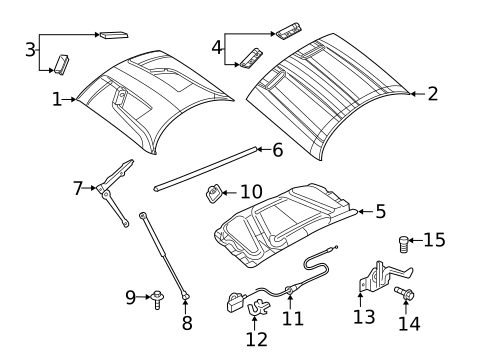 Hood & Components for 2018 Dodge Challenger #0