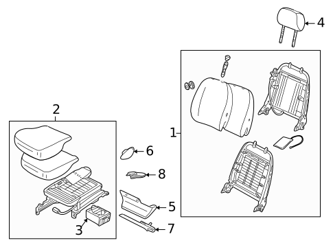 Front Seat Components for 2003 Land Rover Freelander #0