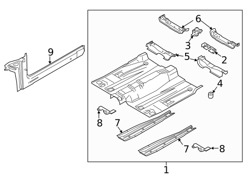 Front Floor for 2017 Ford Fusion #1