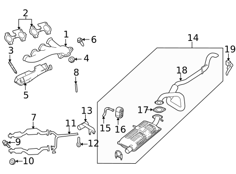 Exhaust Components for 2006 Ford Crown Victoria #1