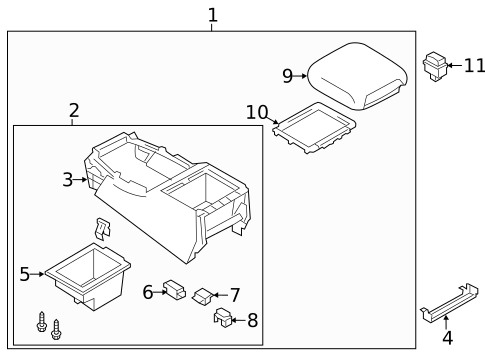 Center Console for 2020 Nissan Armada #0