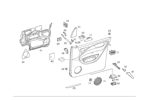 Door Paneling for 2000 Mercedes-Benz ML320 #1
