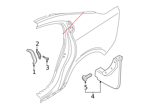 Exterior Trim - Quarter Panel for 2025 Volvo S60 #1