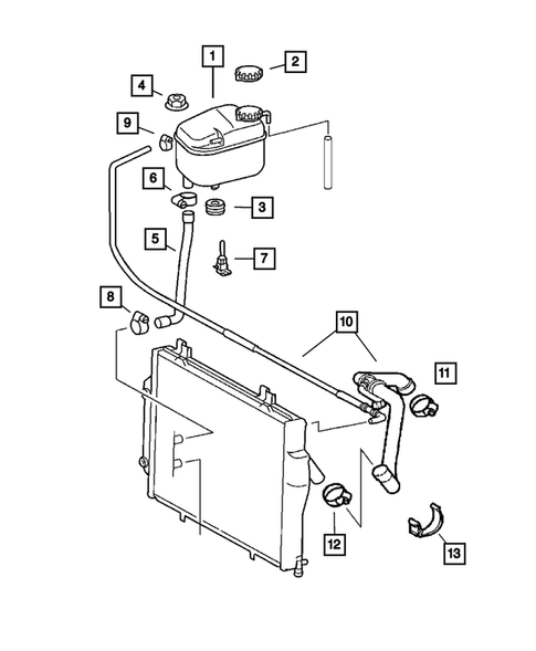 Tank, Coolant Engine for 2006 Chrysler Crossfire #0