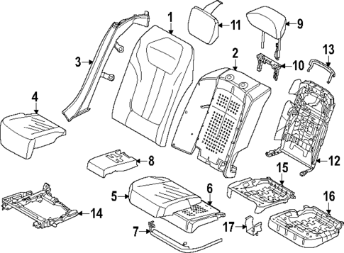 Rear Seat Components for 2024 BMW 740i #1