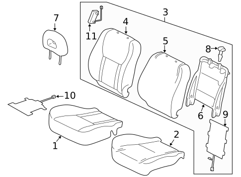 Front Seat Components for 2001 Toyota RAV4 #0