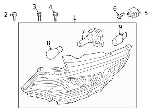 Headlamp Components for 2018 Kia Optima #1