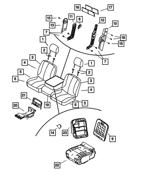 Front Seats - First Row for 2011 Ram 2500 #1