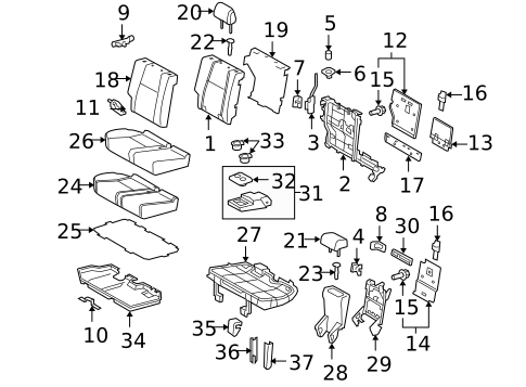 Second Row Seats for 2016 Toyota 4Runner #0