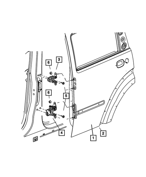 Rear Door for 2007 Dodge Nitro #1