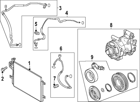 Condenser, Compressor & Lines for 2023 Mazda CX-30 #0
