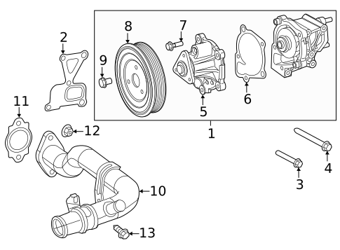 Water Pump for 2015 Chrysler 200 #0
