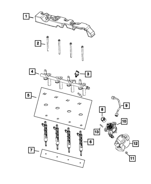 Fuel Rail and Injectors for 2025 Jeep Grand Cherokee #1