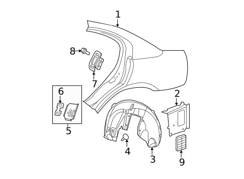 Quarter Panel & Components for 2006 Dodge Charger #0