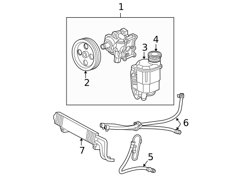 Pump & Hoses for 2003 Dodge Ram 3500 #2