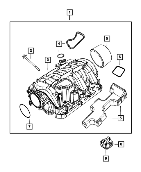 Manifolds and Vacuum Fittings for 2015 Dodge Charger #1