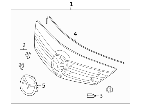 Grille & Components for 2005 Mazda 3 #0