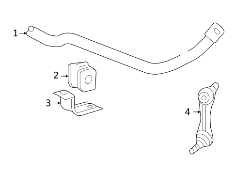 Stabilizer Bar & Components for 2009 Chevrolet Corvette #1