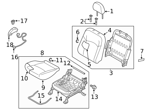 Driver Seat Components for 2025 Mitsubishi Outlander Sport #0