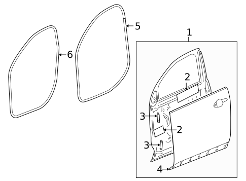 Door & Components for 2010 GMC Terrain #1