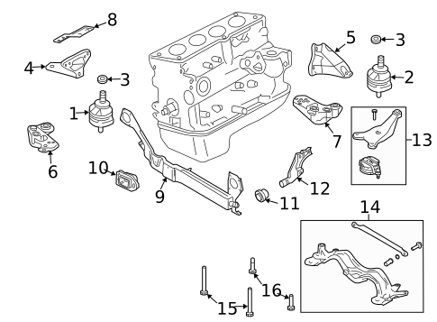 Engine & Trans Mounting for 2007 Audi A4 Quattro #1