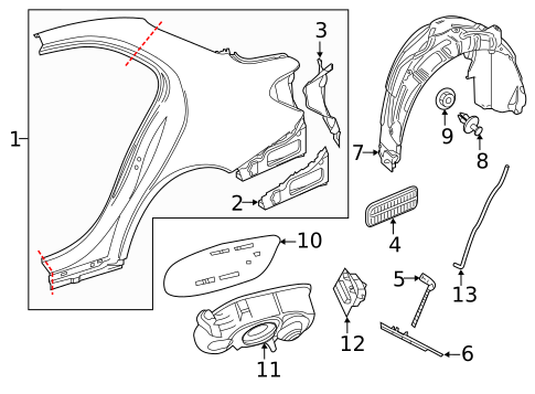 Quarter Panel & Components for 2018 Mercedes-Benz E63 AMG S #0