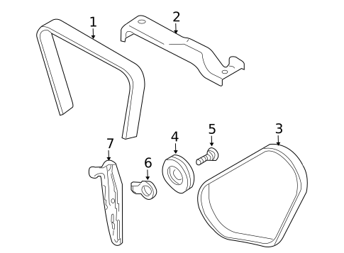 Belts & Pulleys for 2009 Subaru Outback #0