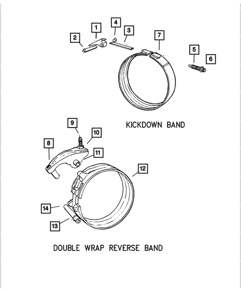 Bands, Reverse and Kickdown for 2001 Dodge Ram 2500 #2