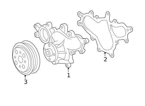 Water Pump for 2009 Lexus GS460 #0