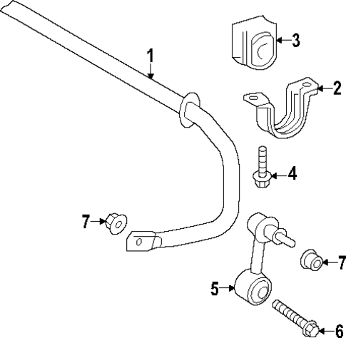 Stabilizer Bar & Components for 2025 Toyota Prius #1