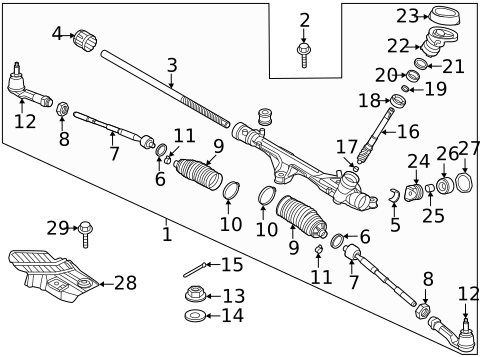 Steering Gear & Linkage for 2023 Kia Niro #0